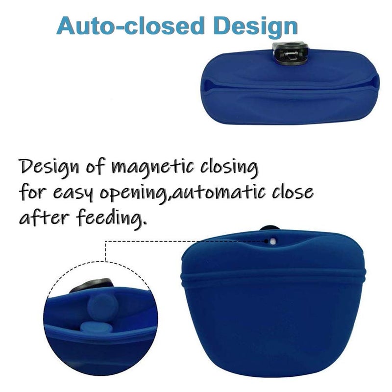 RoyalCare Silicone Dog Treat Pouch-Small Training Bag-Portable Dog Treat Bag for Leash with Magnetic Closure and Waist Clip[US Design Patent] - Image 4